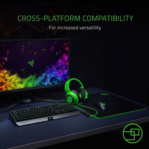 레이저 Razer Kraken Tournament Edition THX 7.1 Surround Sound Gaming Headset: Aluminum Frame - Retractable Noise Cancelling Mic - USB DAC Included - For PC, PS4, Nintendo Switch - Classic