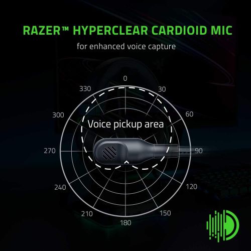 레이저 Razer BlackShark V2 X Gaming Headset: 7.1 Surround Sound Capable - 50mm Drivers - Memory Foam Cushion - for PC, PS4, Nintendo Switch - 3.5mm Headphone Jack - Classic Black