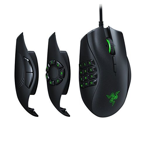 레이저 Razer Naga Trinity Gaming Mouse: 16,000 DPI Optical Sensor - Chroma RGB Lighting - Interchangeable Side Plate w/ 2, 7, 12 Button Configurations - Mechanical Switches