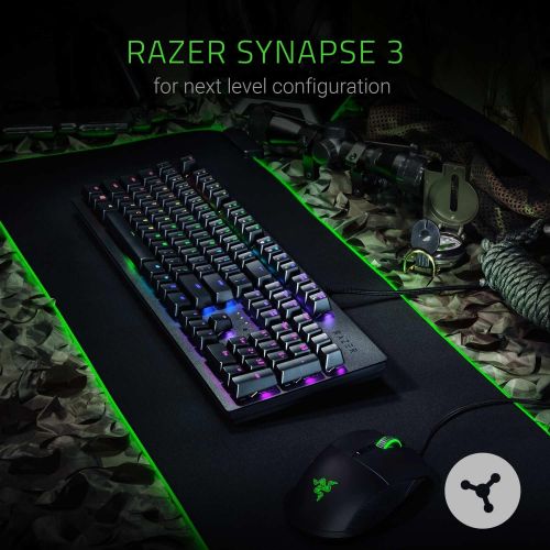 레이저 [아마존베스트]Razer Huntsman Gaming Keyboard: Fastest Keyboard Switches Ever - Clicky Optical Switches - Customizable Chroma RGB Lighting - Programmable Macro Functionality - Classic Black