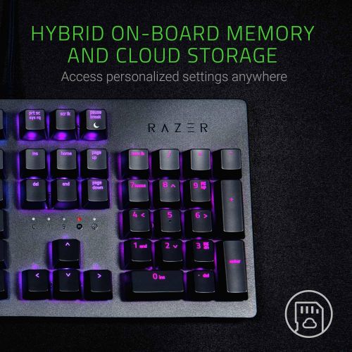 레이저 [아마존베스트]Razer Huntsman Gaming Keyboard: Fastest Keyboard Switches Ever - Clicky Optical Switches - Customizable Chroma RGB Lighting - Programmable Macro Functionality - Classic Black