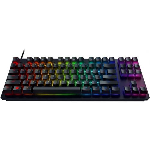 레이저 [아마존베스트]Razer Huntsman Tournament Edition TKL Tenkeyless Gaming Keyboard: Fastest Keyboard Switches Ever - Linear Optical Switches - Chroma RGB Lighting - PBT Keycaps - Onboard Memory - Cl