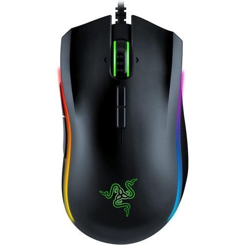 레이저 [아마존베스트]Razer Mamba Elite Wired Gaming Mouse: 16,000 DPI Optical Sensor - Chroma RGB Lighting - 9 Programmable Buttons - Mechanical Switches