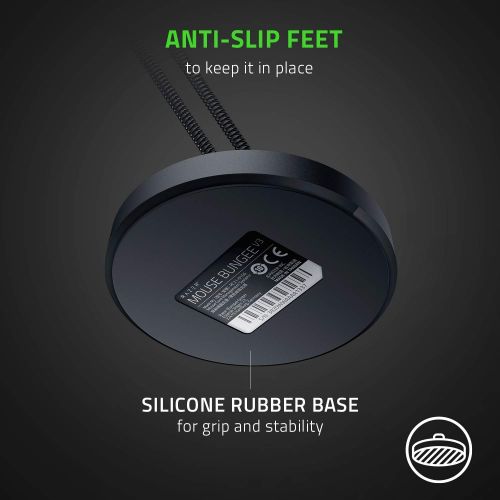 레이저 [아마존베스트]Razer Gaming Mouse Bungee V3: Drag-Free Wired Mouse Support - for Esports-Level Performance - Weighted Base - Anti-Slip Feet - Classic Black (RC21-01560100-R3U1)