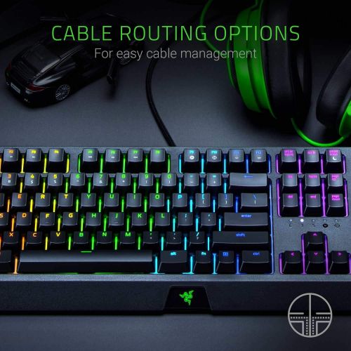 레이저 [아마존베스트]Razer BlackWidow Mechanical Gaming Keyboard: Green Mechanical Switches - Tactile & Clicky - Chroma RGB Lighting - Anti-Ghosting - Programmable Macro Functionality