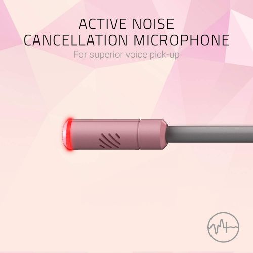레이저 [아마존베스트]Razer Kraken Kitty - Gaming Headset (The cat ear headset with RGB chroma lighting, microphone with active noise reduction, THX spatial audio, controls on the ear cup) Pink / Quartz