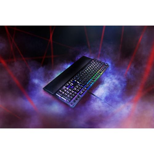 레이저 [아마존베스트]Razer Huntsman Elite Mechanical Gaming Keyboard (with Opto-Mechanical Switches, Multifunctional Digital Knob, RGB Chroma Lighting, QWERTZ Layout)