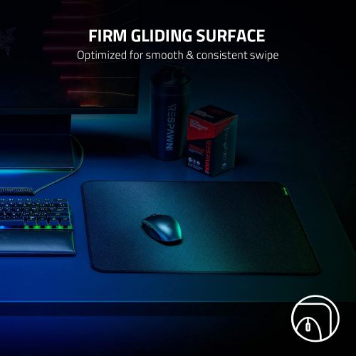 레이저 [무료배송]Razer Strider Hybrid Mouse Mat with a Soft Base & Smooth Glide: Firm Gliding Surface - Anti-Slip Base - Rollable & Portable - Anti-Fraying Stitched Edges - Water-Resistant - Large