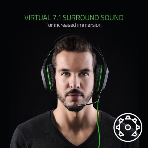 레이저 Razer Electra V2: 7.1 Surround Sound - Auto Adjusting Headband - Detachable Boom Mic with In-Line Controls - Gaming Headset Works with PC, PS4, Xbox One, Switch, & Mobile Devices