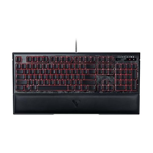 레이저 Razer Destiny 2 Ornata Chroma: Mecha-Membrane - Individually Backlit Mid-Height Keys - Leatherette Wrist Rest - Gaming Keyboard