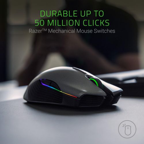 레이저 Razer Lancehead: Gaming-Grade Wireless Performance - 5G Laser Sensor - 16,000 DPI - Adaptive Frequency Technology - Ambidextrous Gaming Mouse