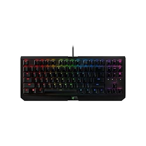 레이저 Razer BlackWidow X Tournament Edition Chroma, Clicky RGB Mechanical Gaming Keyboard, Military Grade Metal Construction and Compact Layout - Green Switches