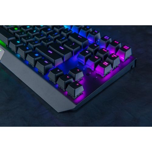 레이저 Razer BlackWidow X Tournament Edition Chroma, Clicky RGB Mechanical Gaming Keyboard, Military Grade Metal Construction and Compact Layout - Green Switches