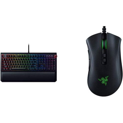 레이저 Razer BlackWidow Elite: Esports Gaming Keyboard - Multi-Function Digital Dial with Dedicated Media Controls - Ergonomic Wrist Rest - Razer Green Mechanical Switches (Tactile and Cl