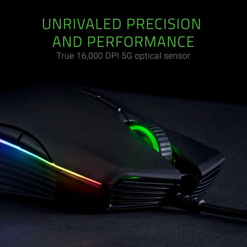 레이저 Razer Lancehead Tournament Edition: 5G Optical Sensor - 16,000 DPI - On-Board & Cloud Memory - Ambidextrous Gaming Mouse