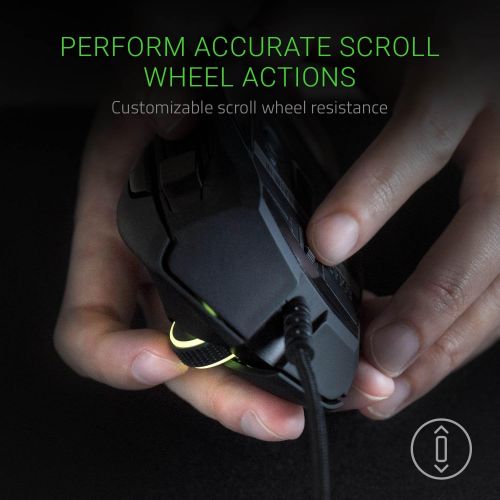 레이저 Razer Basilisk: True 16, 000 5G Optical Sensor - Removable DPI Clutch & Customizable Scroll Wheel Resistance - Ergonomic Form Factor - Esports Gaming Mouse