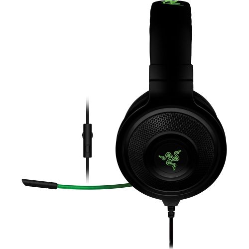 레이저 Razer Kraken USB - Black Noise Isolating Over-Ear Gaming Headset with Mic - Compatible with PC & Playstation 4