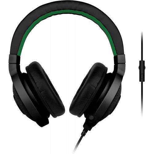 레이저 Razer Kraken USB - Black Noise Isolating Over-Ear Gaming Headset with Mic - Compatible with PC & Playstation 4