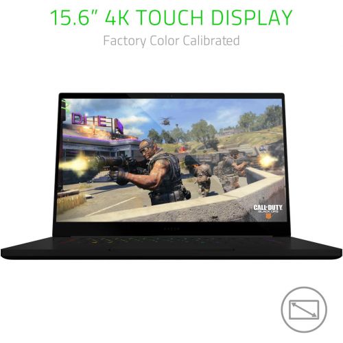 레이저 Razer Blade 15: Worlds Smallest 15.6 Gaming Laptop - 60Hz 4K Touch Thin Bezel - 8th Gen Intel Core i7-8750H 6 Core - NVIDIA GeForce GTX 1070 Max-Q - 16GB RAM - 512GB SSD - Windows