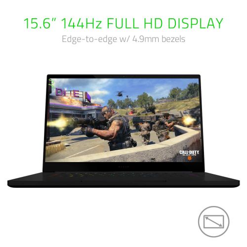 레이저 Razer Blade 15: Worlds Smallest 15.6 Gaming Laptop - 144Hz Full HD Thin Bezel - 8th Gen Intel Core i7-8750H 6 Core - NVIDIA GeForce GTX 1070 Max-Q - 16GB RAM - 512GB SSD - Windows