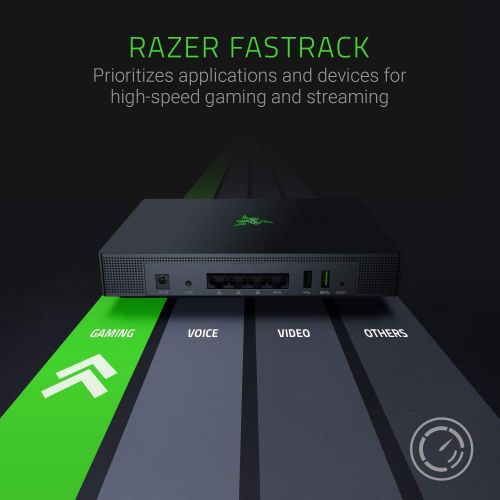 레이저 Razer Sila: Gaming Grade Wifi Mesh Router - Multi-Channel ZeroWait DFS Technology - Hybrid Wireless Mesh and Dedicated Backhaul Channel - Self-Optimizing Network and Swarm Intellig
