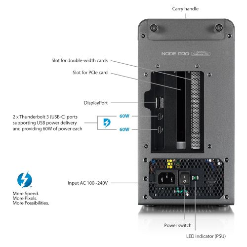 레이저 Akitio Node Pro (Thunderbolt3 MacOS and Windows Certified)