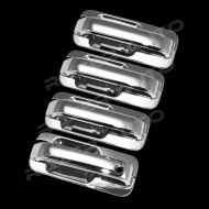 Razer Auto Chrome Door Handle Cover With Back Plate, 4 Door Without Passenger Side Keyhole for 15-16 Ford F-150