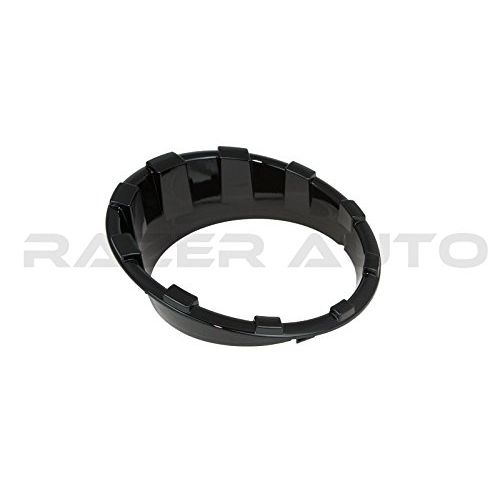  Razer Auto Gloss Black Headlight Ring Trim Bezel Headlamp Overlay Cover for 07-18 Jeep Wrangler JK