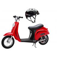 Razor Pocket Mod 24V Electric Scooter (Red) & Youth Sport Helmet (Black)