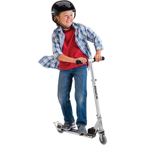 레이져(Razor) Razor A2 Kick Scooter for Kids - Wheelie Bar, Foldable, Lightweight, Front Vibration Reducing System, Adjustable Height Handlebars