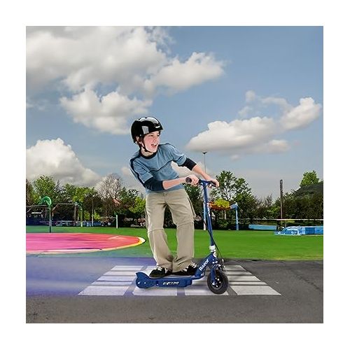 레이져(Razor) Razor E125 Kids Ride-on 24V Motorized Battery Power Operated Electric Scooter with up to 10 MPH Speed and Pneumatic Wheels for Ages 8 above, Blue