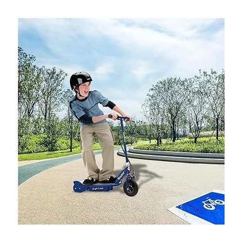 레이져(Razor) Razor E125 Kids Ride-on 24V Motorized Battery Power Operated Electric Scooter with up to 10 MPH Speed and Pneumatic Wheels for Ages 8 above, Blue