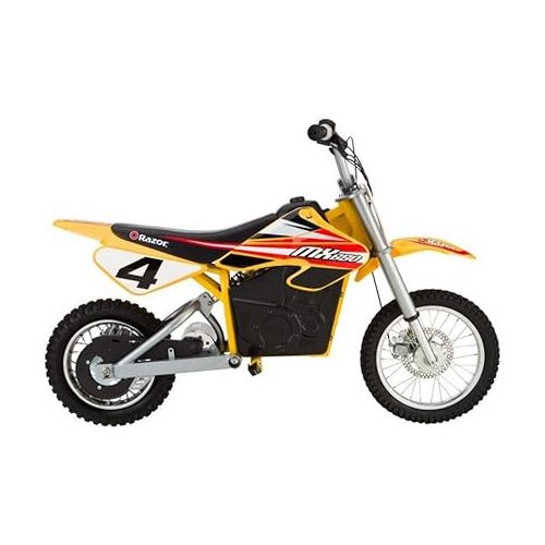 레이져(Razor) Razor MX650 Dirt Rocket Electric-Powered Dirt Bike with Authentic Motocross Dirt Bike Geometry, Rear-Wheel Drive, High-Torque, Chain-Driven Motor, for Kids 13+