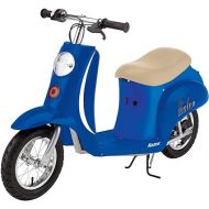 Razor Pocket Mod Miniature Euro 24V Electric Kids Ride On Retro Moped Scooter, Speeds up to 15 MPH and 10 Mile Range, for Ages 13 and Up, Blue