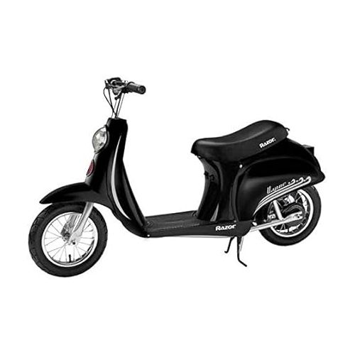 레이져(Razor) Razor Pocket Mod Vapor 24 Volts Electric Retro Scooter High Torque Chain Driven Motor and Spoked with Pneumatic Tires for 13 Years Old and Up, Black