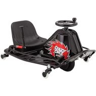 Razor Crazy Cart DLX - 24V Electric Drfting Go Kart - Enhanced Drift Bar, Brodie Knob Steering, Variable Speed, Up to 12 mph,Black/Red