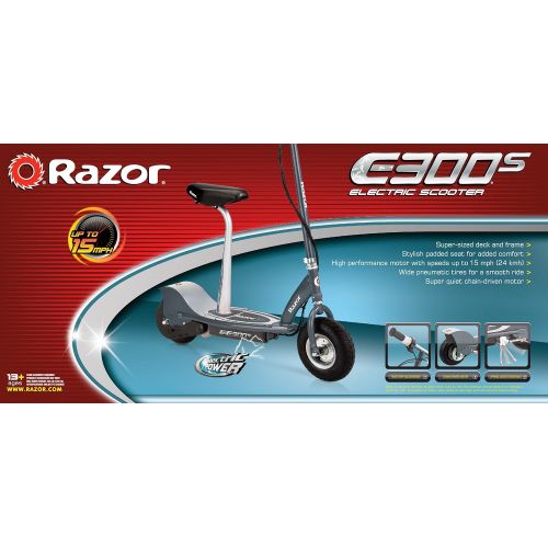 레이져(Razor) Razor E300S Seated Electric Scooter - Matte Gray