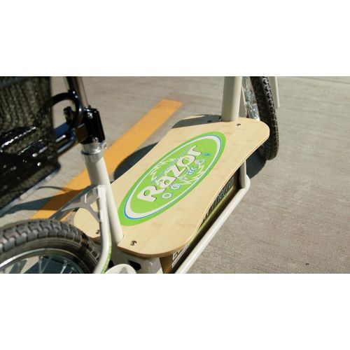 레이져(Razor) Razor EcoSmart Metro Electric Scooter  Padded Seat, Wide Bamboo Deck, 16 Air-Filled Tires, Rear-Wheel Drive