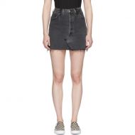 Re/Done Black Levis Edition High-Rise Denim Miniskirt