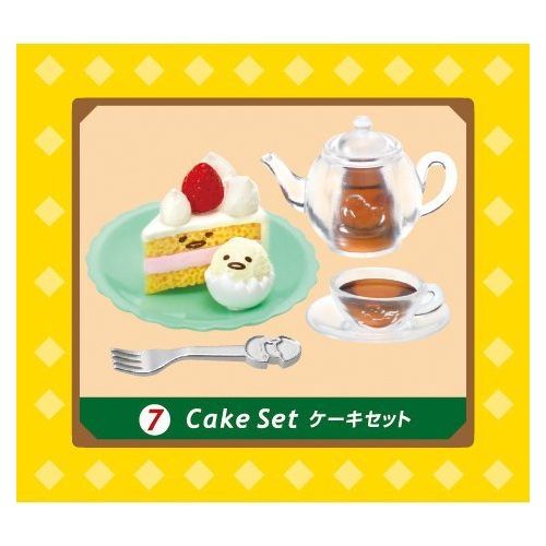  Re-Ment Gudetama Cafe [7. Cake Set] Miniature figure Box (Japan Import)