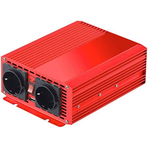  [아마존베스트]-Service-Informationen reVolt Sine wave inverter: car voltage converter 700 W, 2 x 230 V AC, 5 V USB, peak 1400 W (sine wave voltage converter)