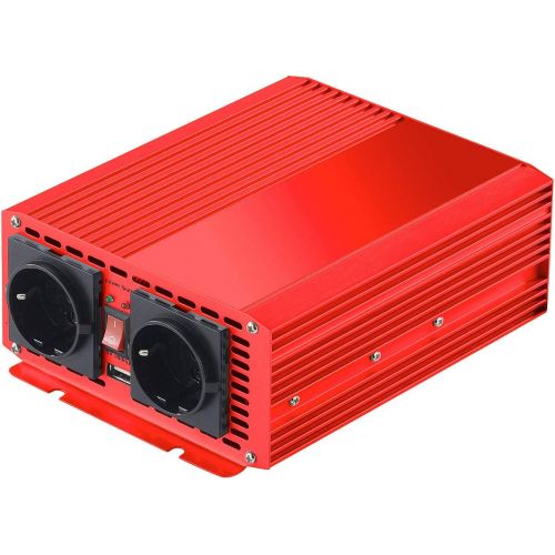  [아마존베스트]-Service-Informationen reVolt Sine wave inverter: car voltage converter 700 W, 2 x 230 V AC, 5 V USB, peak 1400 W (sine wave voltage converter)