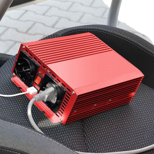  [아마존베스트]-Service-Informationen reVolt Sine wave inverter: car voltage converter 700 W, 2 x 230 V AC, 5 V USB, peak 1400 W (sine wave voltage converter)