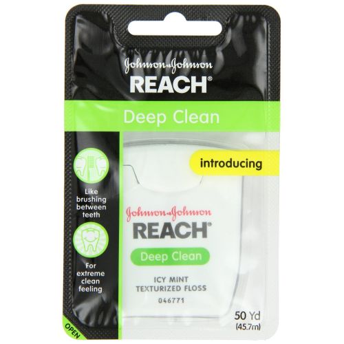  Reach Deep Clean Texturized Floss, Icy Mint, 50 Yard (Pack of 12)