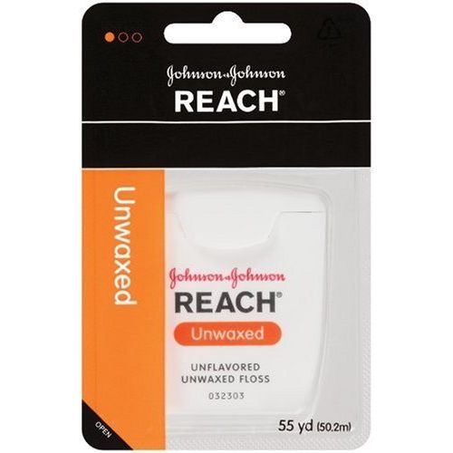  Reach Dental Floss, Unwaxed, 55 Yard (Pack of 6)