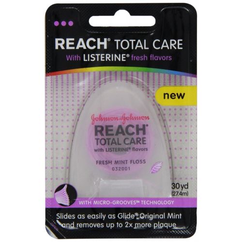  Reach Total Care floss with Listerine Fresh Flavors, 30-Yard (Pack of 4)