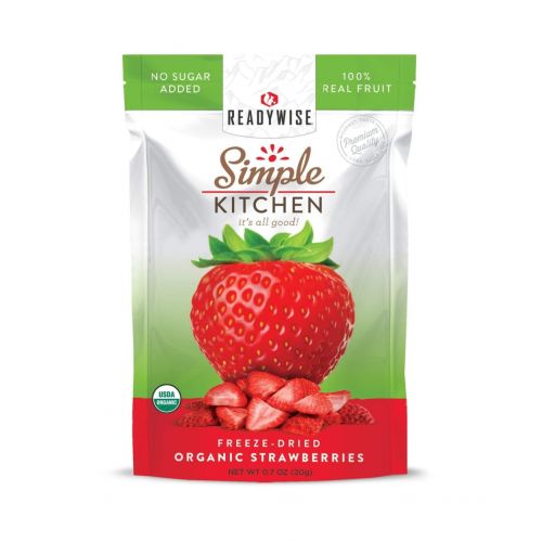  ReadyWise 6-Pack Case Organic Freeze-Dried Strawberries RWSK05-014