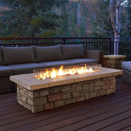  Real Flame Sedona 29 x 66 Propane Fire Table in Buff