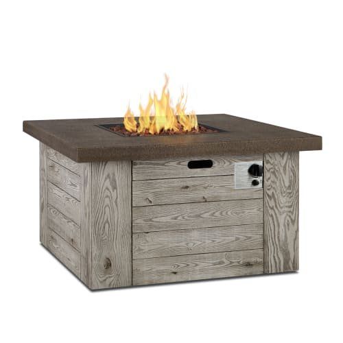 Real Flame Forest Ridge Propane Fire Pit in Weathered Gray