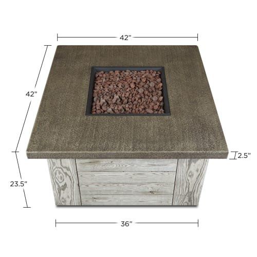  Real Flame Forest Ridge Propane Fire Pit in Weathered Gray